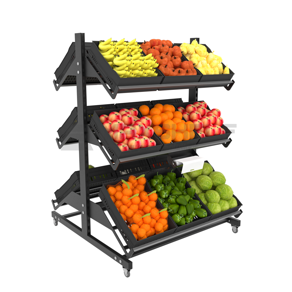 Mobile fruit and vegetable display unit