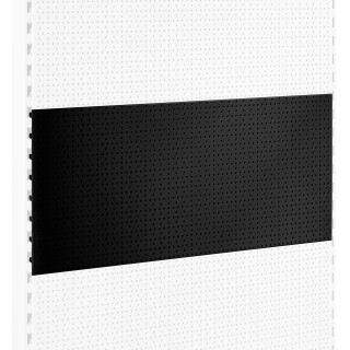 Black Plain or perforated Back Panel for Retail Shelving Units